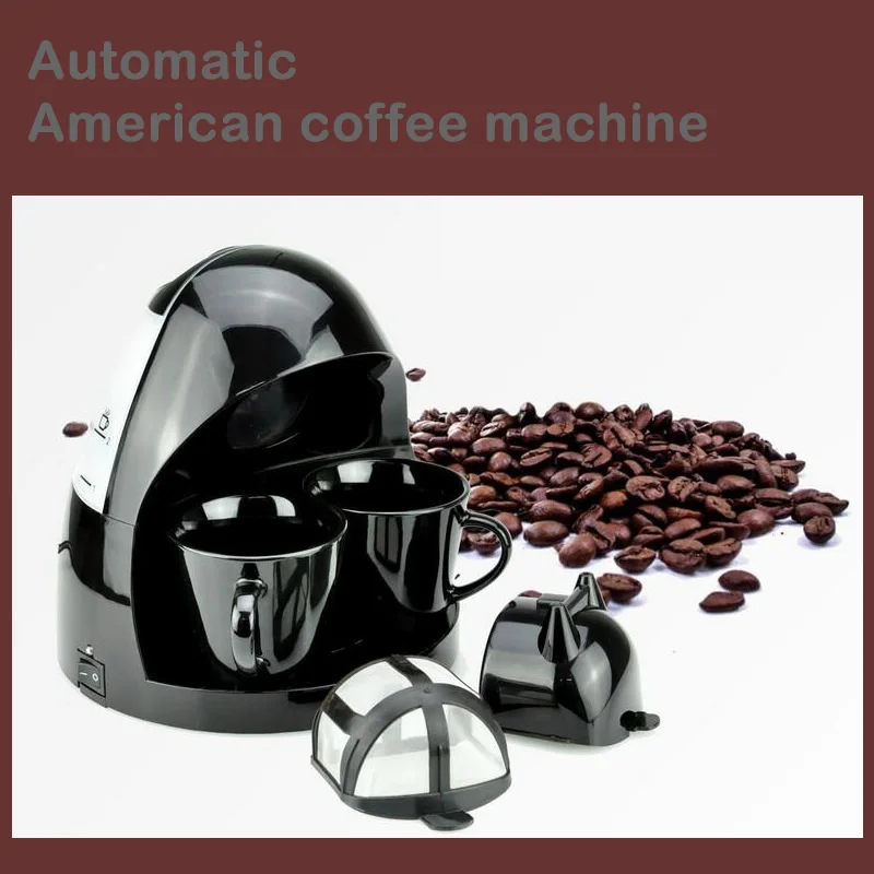 Fully Automatic 2 Cups Cafe Americal Drip Type Coffee Maker EU Plug 250ML Capacity Making Machine for Home Office | Бытовая техника