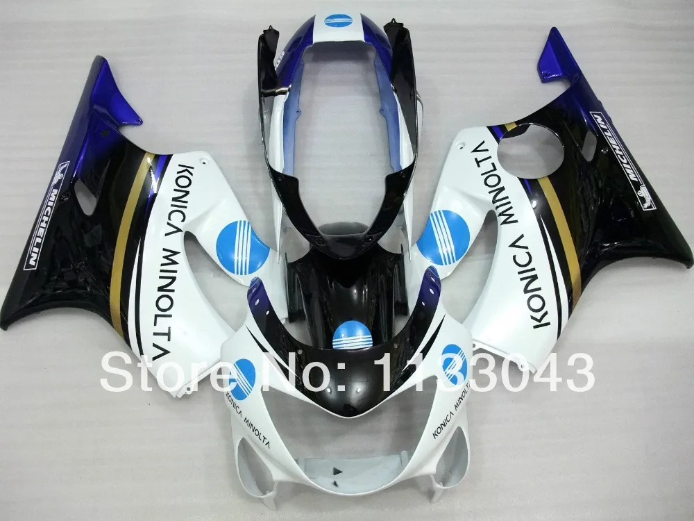 100% Fit обтекатель наборы для HONDA CBR600 F4 1999 2000 CBR600F4 99 00 CBR 600 Белый Синий детали