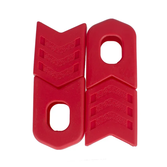red ZTTO 4 шт. MTB дорожный велосипед карбоновая система кривошипная силиконовая гелевая Защитная крышка фиксированная Шестерня велосипед аксессуары протектор - Цвет: red