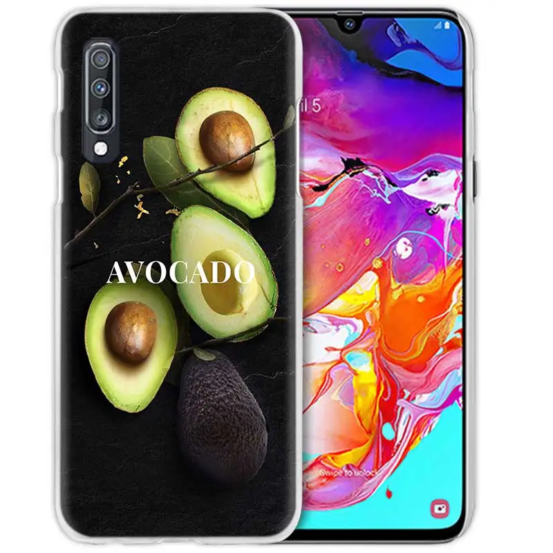 02 Принтом в виде бананов, авокадо чехол для samsung Galaxy A50 A70 A20e A60 A40 A30 A20 A10 A8 A6 плюс A9 A7 жесткий чехол для телефона из поликарбоната с Coque - Цвет: 02