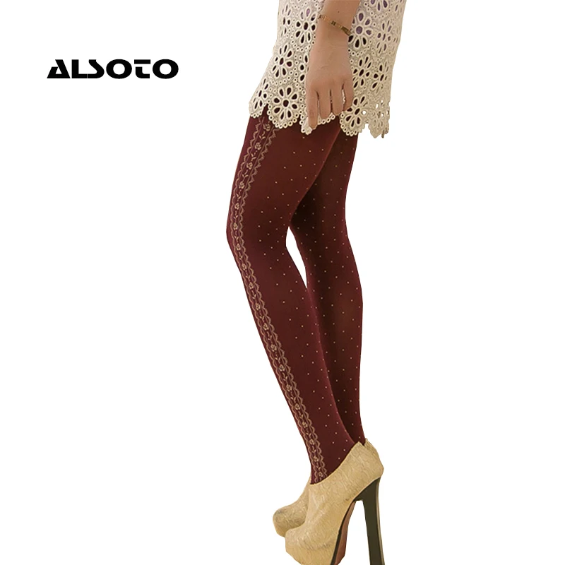 Женские колготки для похудения ALSOTO эластичные трико с розами воздухопроницаемые