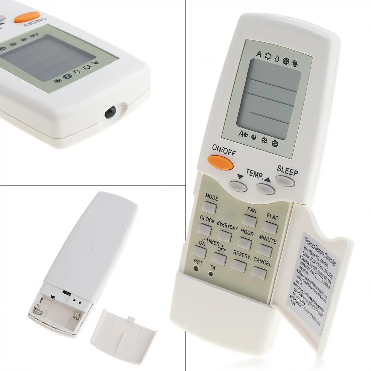 

KELANG Air Conditioner Remote Control English Version with HD Screen for RFL-0601 / RFL-0301E Carrier Air Conditioner