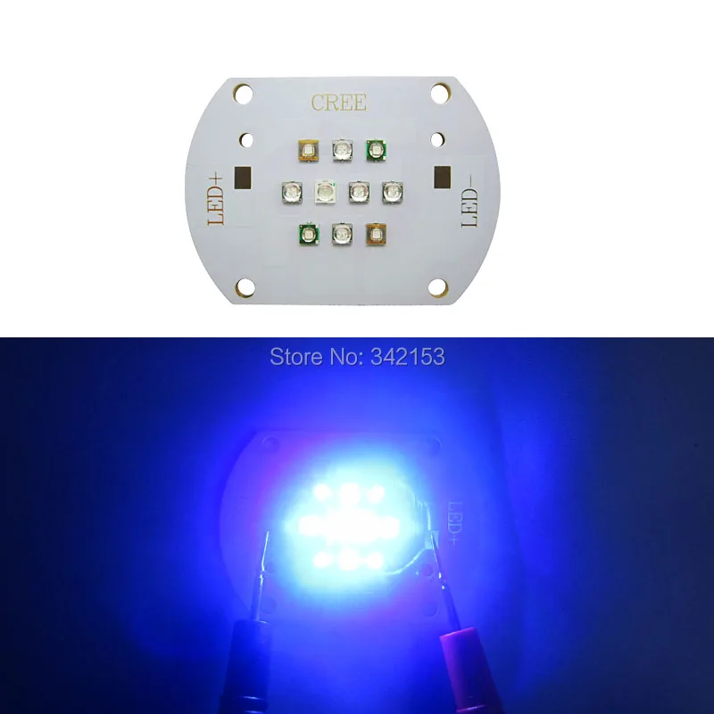 Топ светодиодный свет светодиодный CREE ХТЕ 455nm Королевский синий+ xpe 470nm синий+ 420nm УФ полу светодиодный+ EPI светодиодный S 490nm голубой DIY аквариума свет