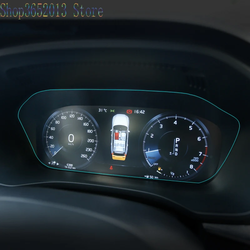Для Volvo XC60 центральная консоль приборная панель защитная накладка мягкая пленка HD аксессуары для стайлинга автомобиля 1 шт