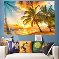 summer decorative tapestry wall hanging coconut palm tree beach mandala wall tapestry art tenture tapisserie hippie tapesties