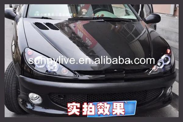 Передняя фара для Peugeot 206 светодиодсветодиодный Angel Eye 1998-2004 года SN | Автомобили и