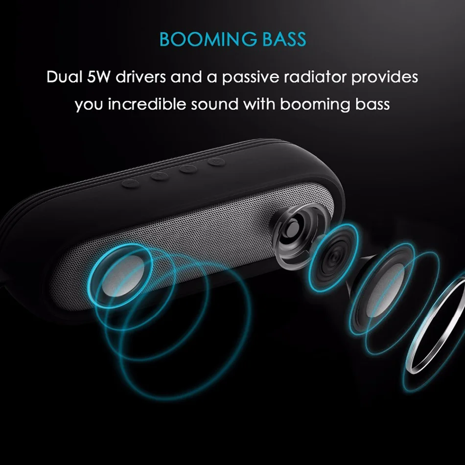 CRDC Портативный беспроводной Bluetooth динамик Колонка коробка бас мини сабвуфер