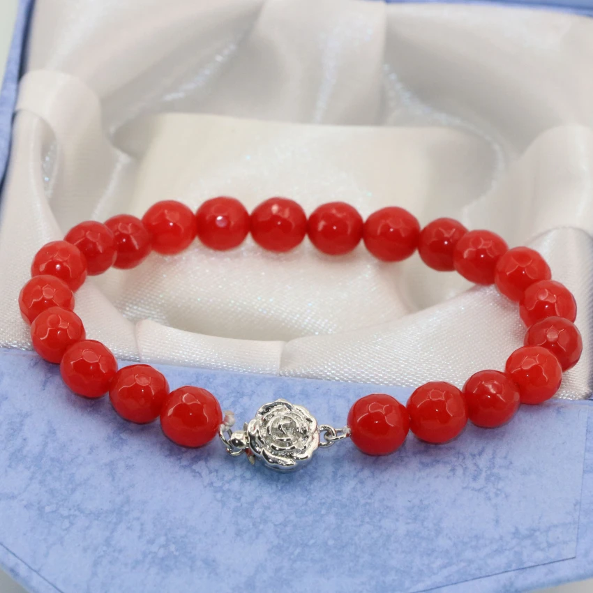 Очаровательный браслет для вечеринки подарок милый красный нефрит камень