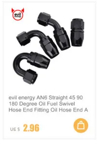 Evil energy AN8 анозированный Алюминиевый Масляный топливный поворотный шланг прямой 45 90 180 градусов Шланг Концевой масляный радиатор наборы черный