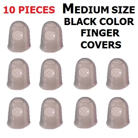 Защитный чехол для музыкального инструмента, 10 шт., защитный чехол для гитары, противоскользящий защитный чехол - Цвет: Medium Black 10