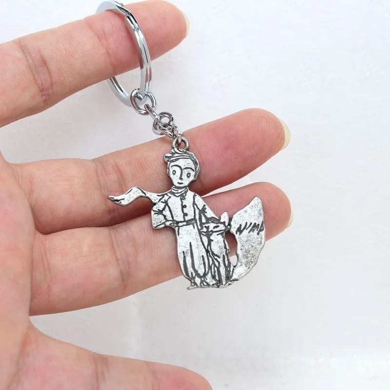 Hzew Новый Маленький принц и лиса цепочка для ключей старинное золото цвет: старое