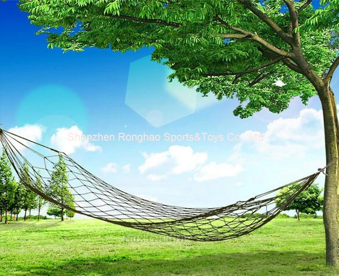 Высокое качество нейлоновая сетка гамак висячая Спящая кровать качели открытый