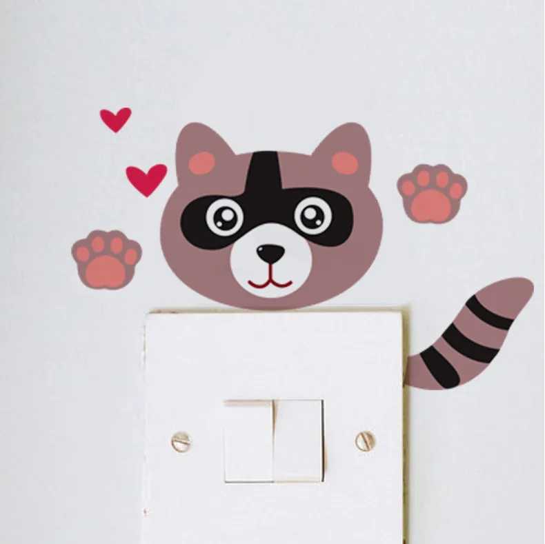 DIY милый забавный Жираф обезьяна кот Лев медведь Зебра домашняя наклейка