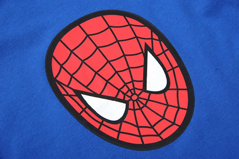 Детские летние Пижамные комплекты с человеком пауком для мальчиков костюм