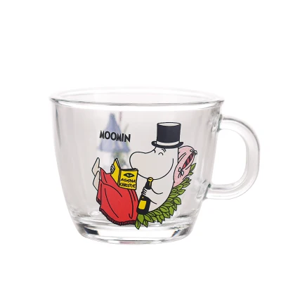C Moomin Новая мода мультфильм посуда для напитков младенцев стеклянный водный напиток Стакан Кружка прозрачная стеклянная ручка 210 мл стеклянная чашка безопасная Милая кружка - Цвет: C