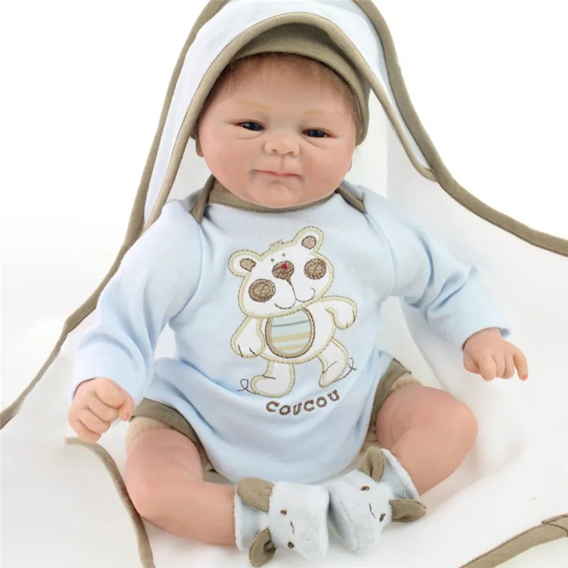 NPK 45 см 18 дюймов Кукла Bebe Reborn куклы девочка Реалистичная силиконовая кукла реборн мода мальчик новорожденный кукла реборн ребенок