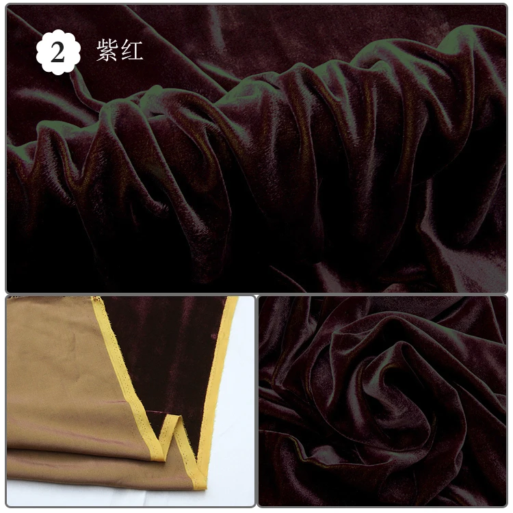 7 цветов Высококачественная шелковая бархатная ткань одежда cheongsam платье ткань