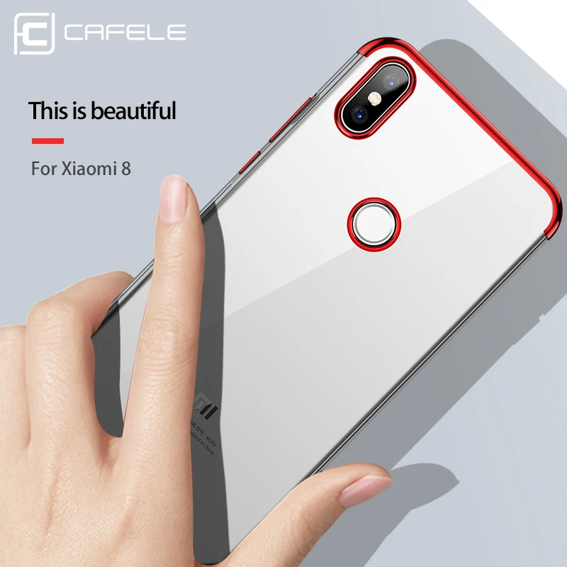 Cafele гальванический ТПУ чехол для Xiao mi 8 мягкий гибкий из Xiaomi цветной 8| |