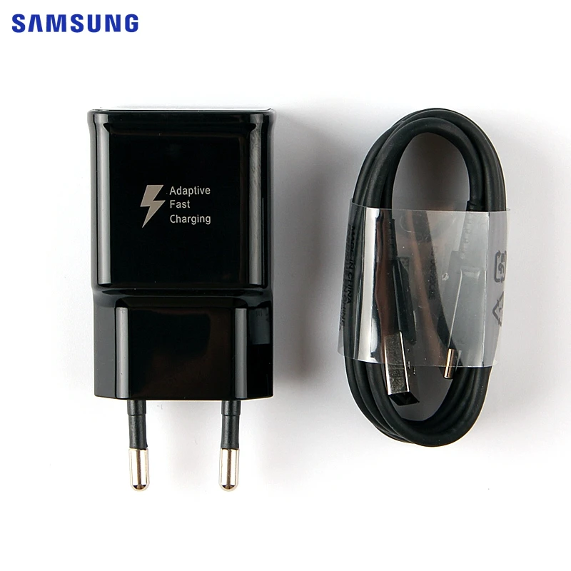 EU with Type-C Cable Samsung оригинальное зарядное устройство для быстрой зарядки для samsung GALAXY S9 A8+ S8 G9500 W2018 C7 Note 9 Pro SM-C701F S9 Plus usb type-C - Тип штекера: EU with Type-C Cable