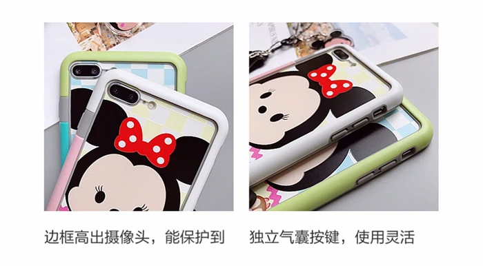 Для iphone XS Max Милые ромашки пленка из закаленного стекла для iphone X XR 6 7 8 Плюс Минни Сейлор Мун чехол+ мультфильм бампер бретели нижнего белья