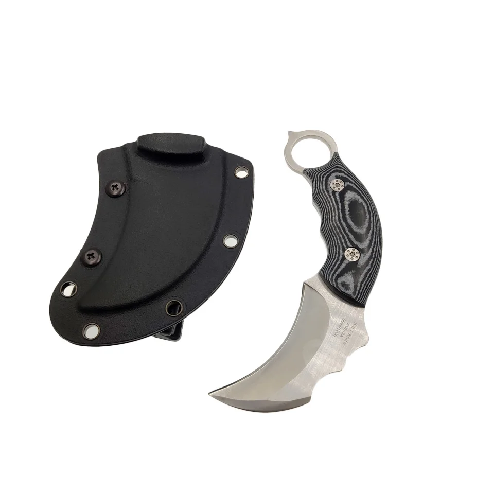black with case Swayboo Открытый нож Karambit охотничьи ножи инструмент для кемпинга тактический нож для выживания нож из нержавеющей стали Скорпион коготь нож оболочка - Цвет: black with case