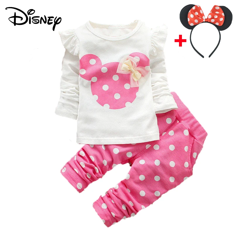 Disney Mickey Minnie Baby Clothing Set Summer Style Short Sleeved Shirts Middle Pants Children's Outfits Kids Bebes Jogging Suit | Детская