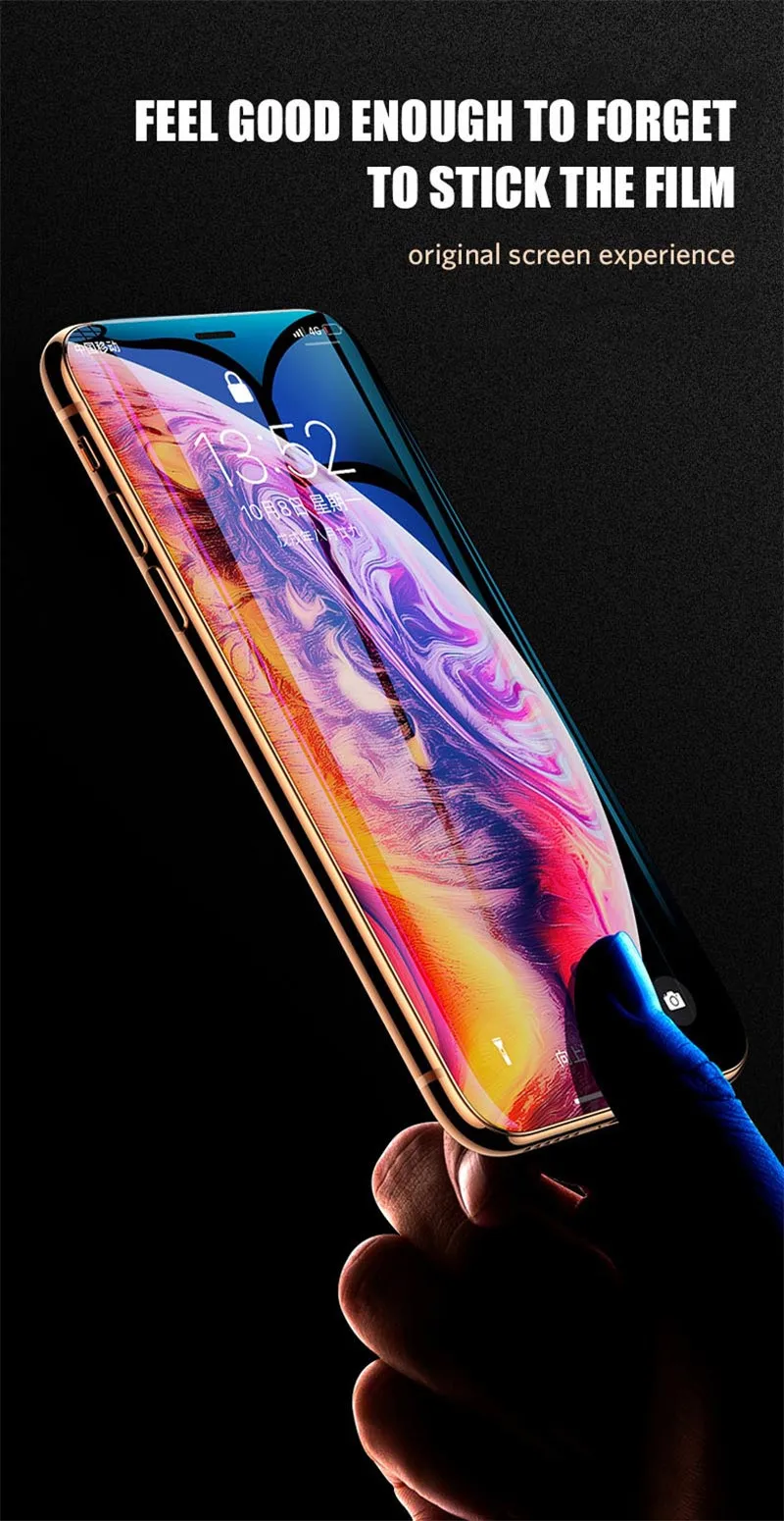 10D ультра HD жесткая пленка из закаленного стекла для iPhone 6 6s 7 8Plus X полное покрытие гладкая пленка для iPhone XS Max XR XS пленка для переднего экрана
