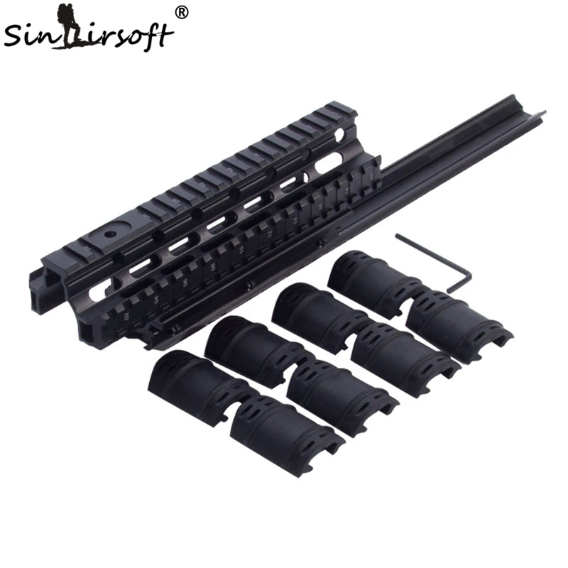 Saiga 12 Дробовик Тактический Quad Rail прозрачный прицел Крепление Weaver Forend для AK47 74 с резиновыми крышками Пикатинни