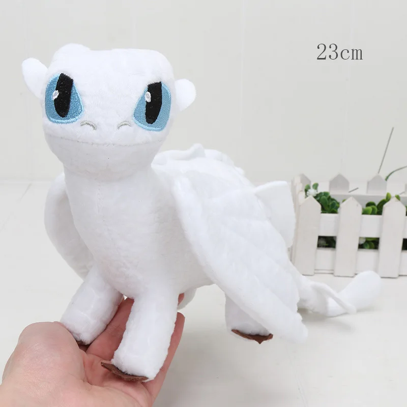 White 23cm 15-55 см Как приручить ваш Дракон плюшевая игрушка Беззубик, ночная фурия светильник Fury мягкая плюшевая кукла мягкая игрушка животное кукла Детская подарки - Цвет: White 23cm