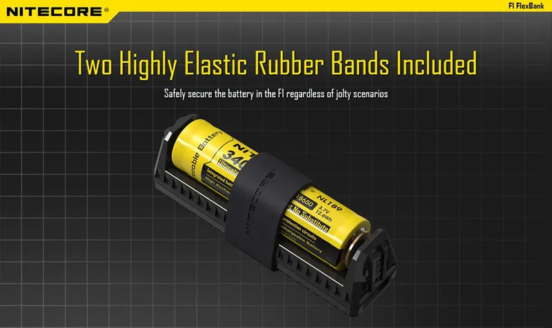 Оригинальное Nitecore F1 микро-USB умное зарядное устройство, зарядка, гибкий внешний аккумулятор для li-ion/IMR 26650 18650 батареи