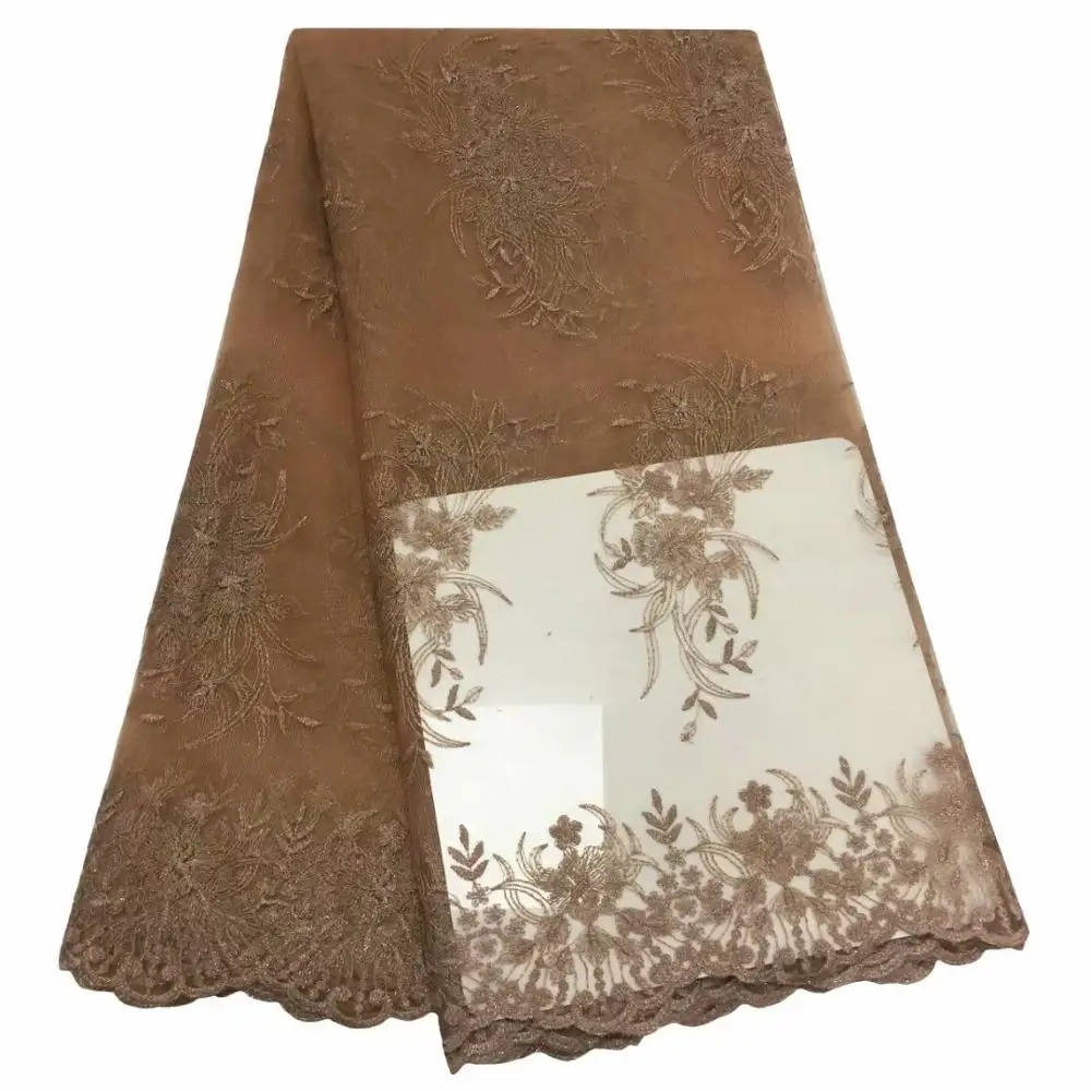 Синее Новое поступление Высококачественная французская вышитая сетчатая