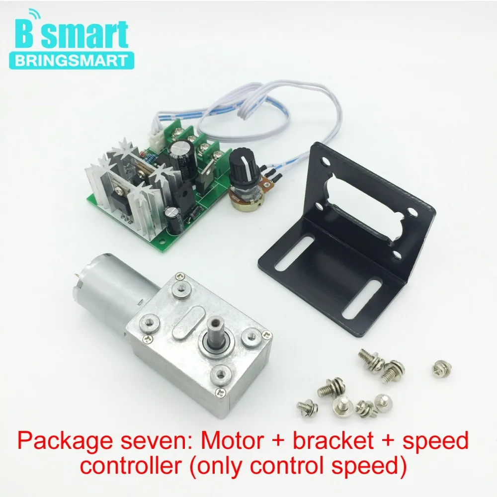 Bringsmart DC 12 В Двигатель 10 об./мин. jgy-370 червь Шестерни Двигатель группы 12 вольт Двигатели для автомобиля кронштейн Скорость Управление Беспроводной Управление лер Питание мотор редуктор электродвигатель
