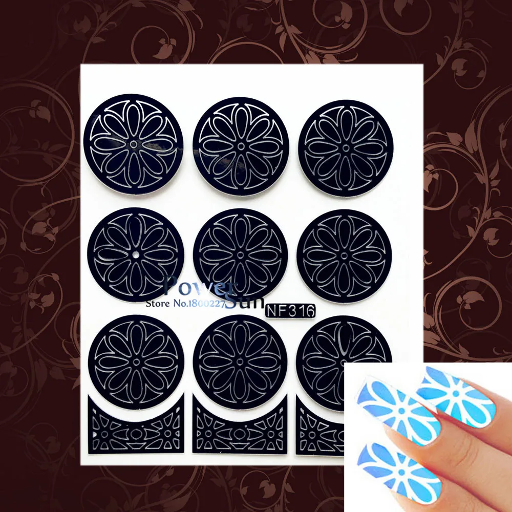 Пикантная белая Бриллиантовая узорная маникюрная живопись фольга для ногтей