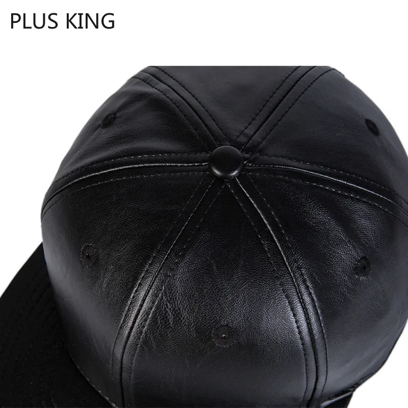 Однотонная черная хип хоп кепка из искусственной кожи модная мужская Кепка Snapback