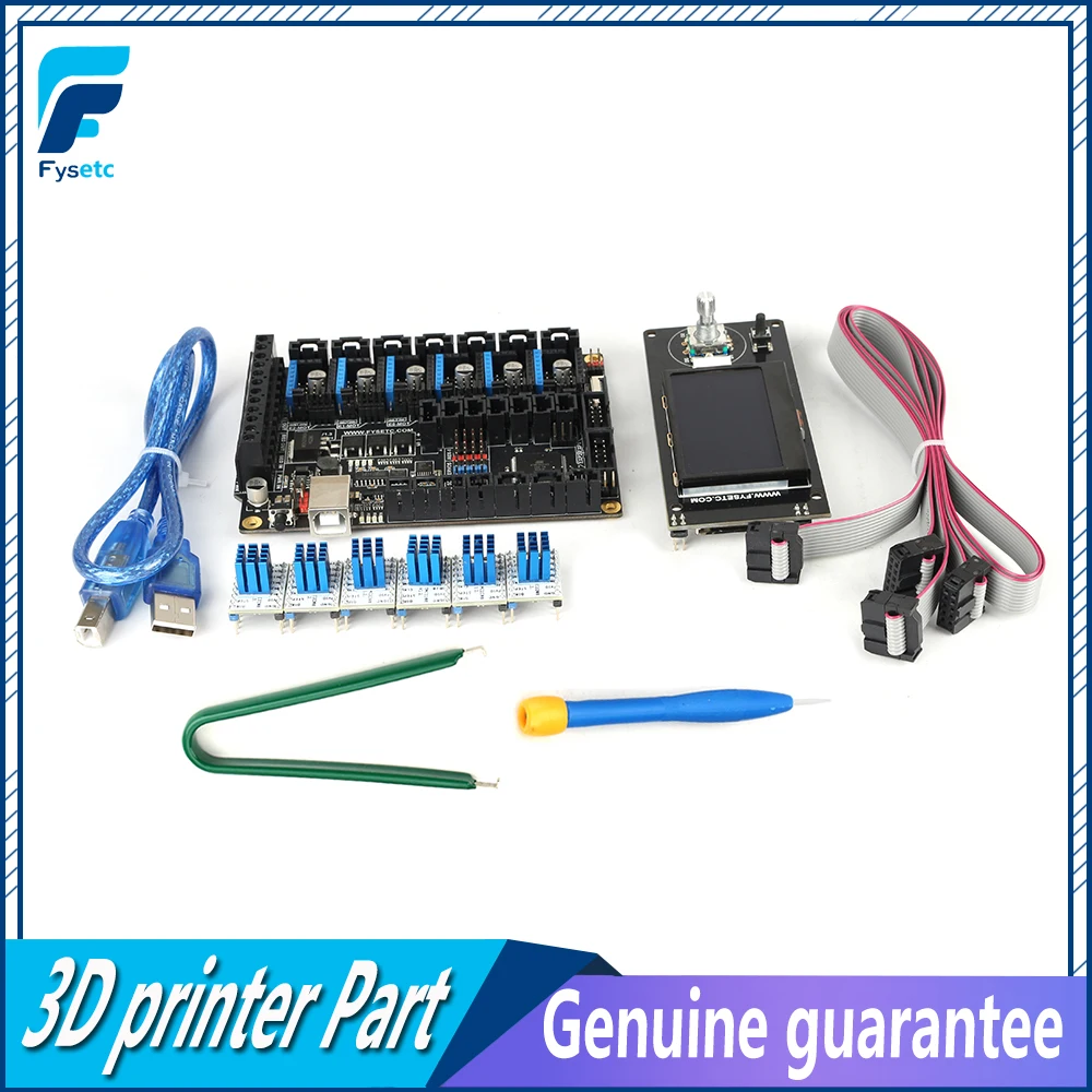 FYSETC F6 V1.3 плата + MINI12864 ЖК-дисплей mini 12864 6 шт. TMC2208 V1.2 Драйвер шагового двигателя для