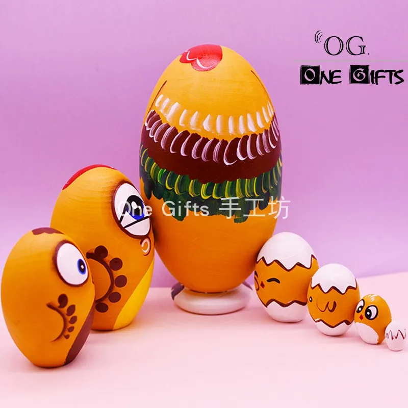 7 шт./компл. мультяшная Матрешка с орлом из мультфильма куклы животными Русская