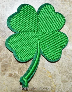 LUCKY CLOVER , Celebration Leaf , Irish , St. Patrick's Day Iron On Patches, sew on patch,Appliques, Made of Cloth,100% Quality