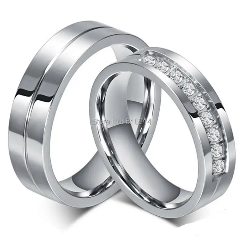 Роскошные обручальные кольца Soul для мужчин и женщин с фианитом влюбленных 6 мм