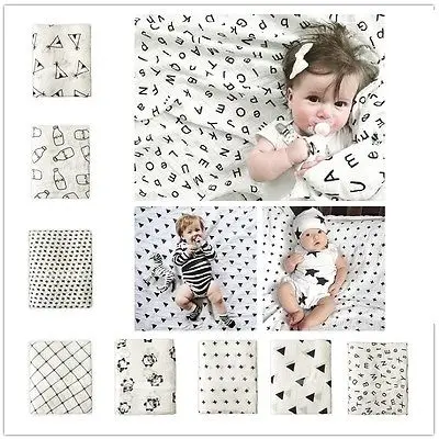 Детское хлопковое бамбуковое одеяло XOXO для пеленания новорожденных с