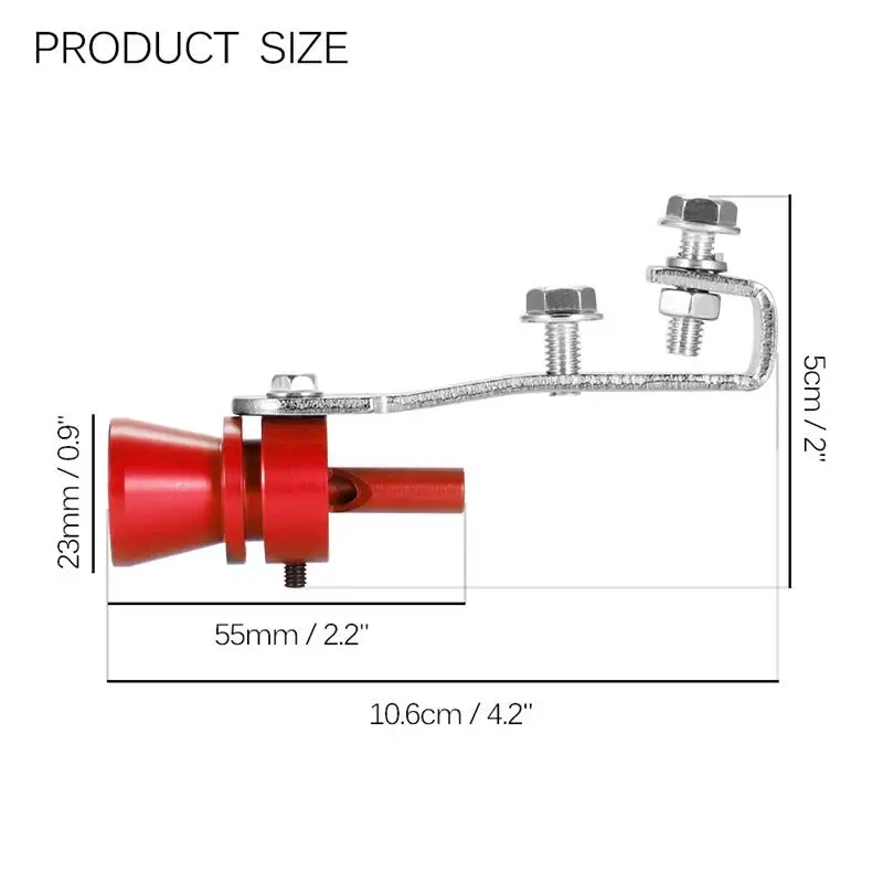 1 шт. Универсальный Автомобильный турбо звук свист выхлопная труба глушителя 23 мм
