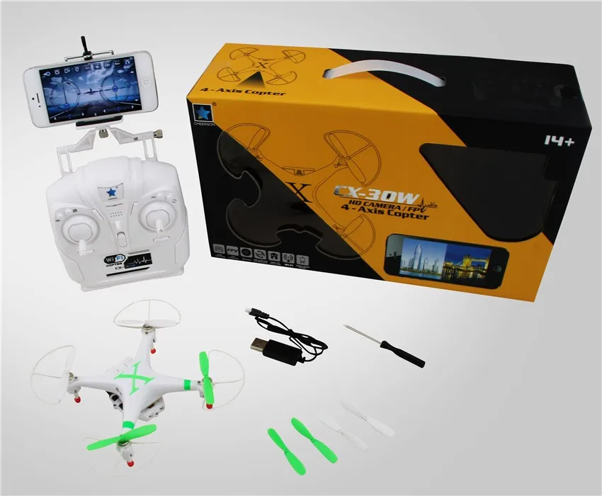 Wi Fi FPV CX30W с HD камерой Встроенный RC Wifi Квадрокоптер Дрон для Iphone Контроль Вертолет