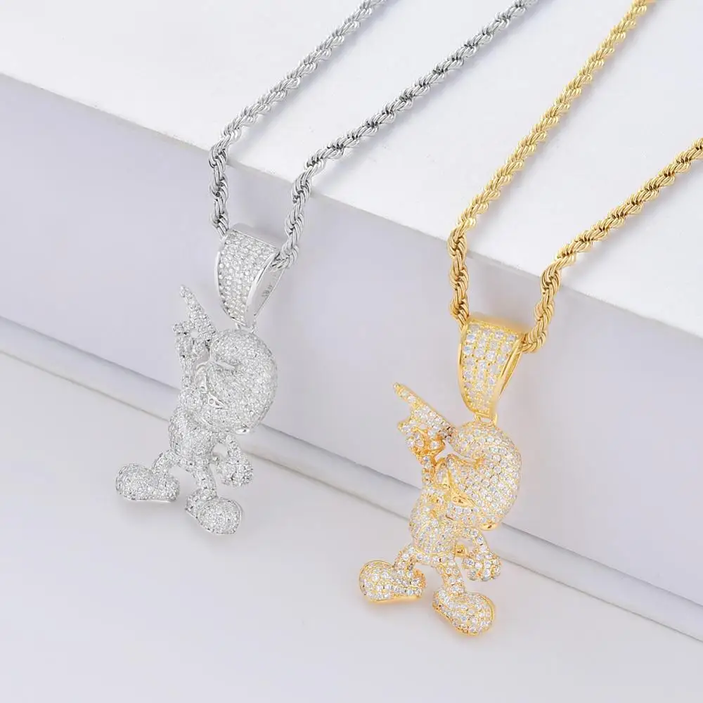 В стиле хип-хоп с креплением микро-паве ААА кубического циркония Bling лед из