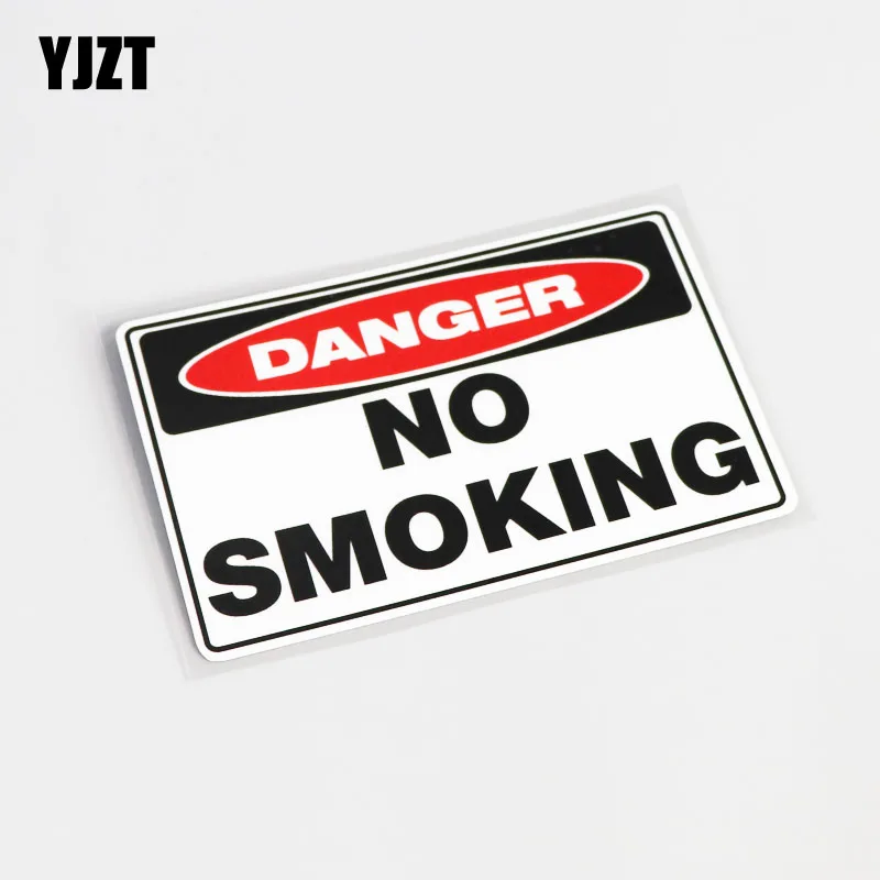 

YJZT 13CM*8.5CM Warning Mark Decal No Smoking PVC Motorcycle Car Sticker 13-0385
