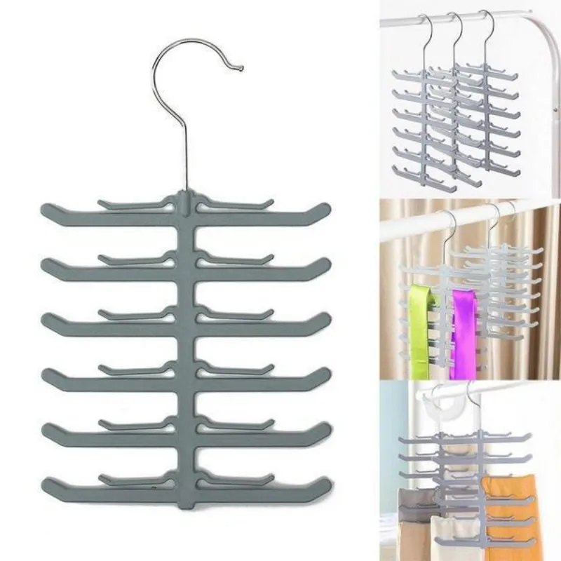 Hanger Rack Metal Necktie Tie Belt Shawl Scarf Holder Organizer Bedroom Cabinet | Дом и сад
