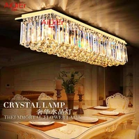 rectangular modern luxury living room ceiling lamp restaurant lights golden k9 crystal ceiling lights