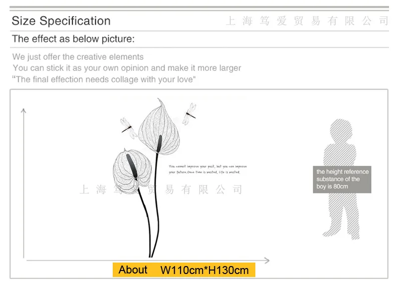Ручная роспись цветы стикер на стену ПВХ материал Сделай Сам Стрекоза наклейки