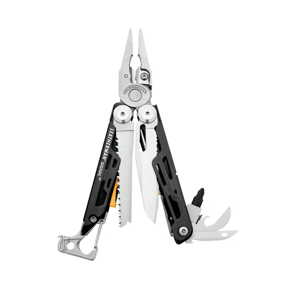 Stainless Steel Мультитул LEATHERMAN-SIGNAL Camping с пожарным стартером, молотком и аварийным свистком-8 цветов - Цвет: Stainless Steel
