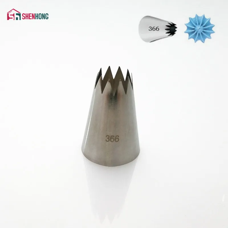 SHENHONG#366 Большая насадка для крема, кондитерские инструменты для украшения торта, обледенение, наконечники для трубопроводов, выпечка капкейков, формы для выпечки, Boquillas Rusas