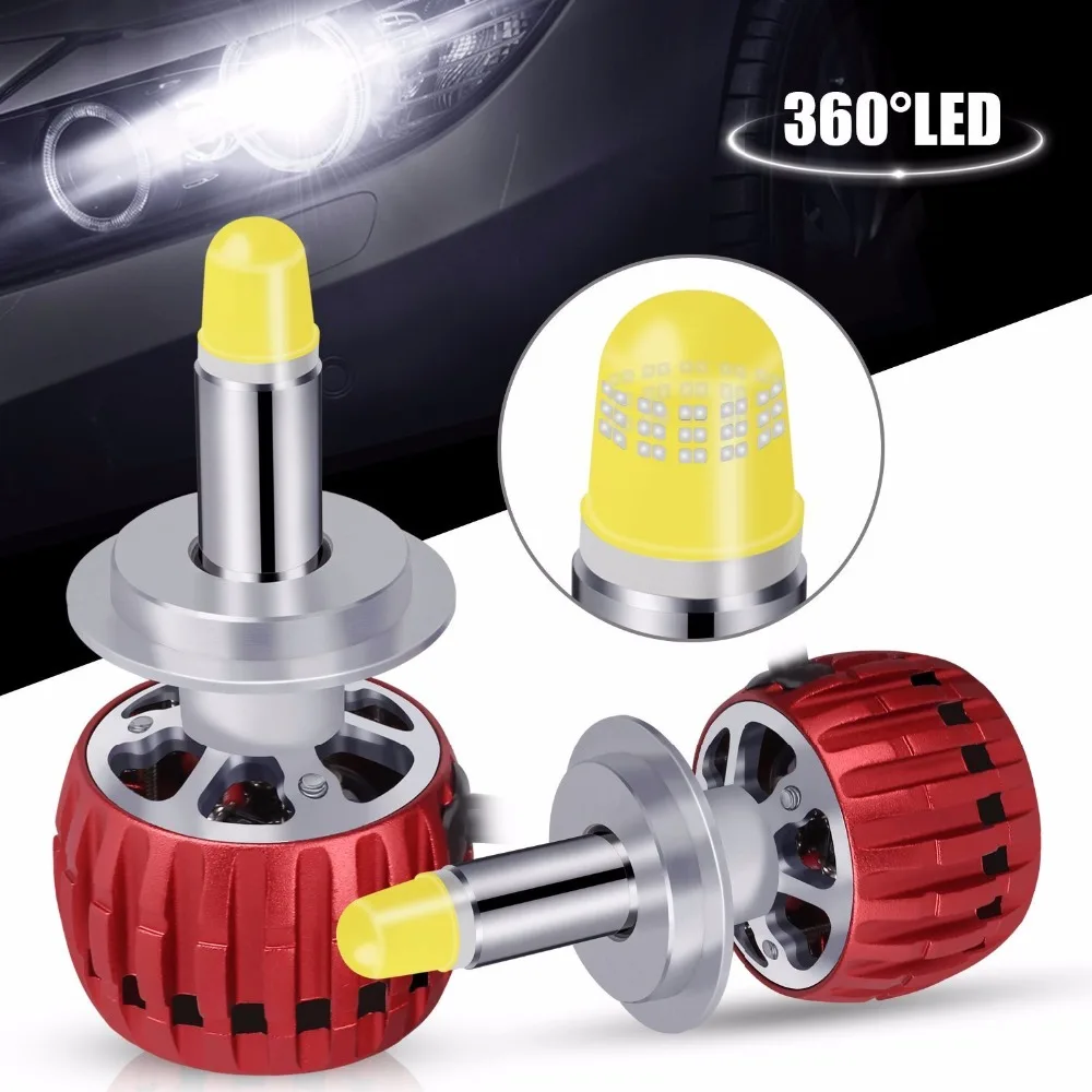 Автомобильный D4S/R D2S D2R D3 светодиодный головной светильник лампы 6000K белый 12000lm plug &