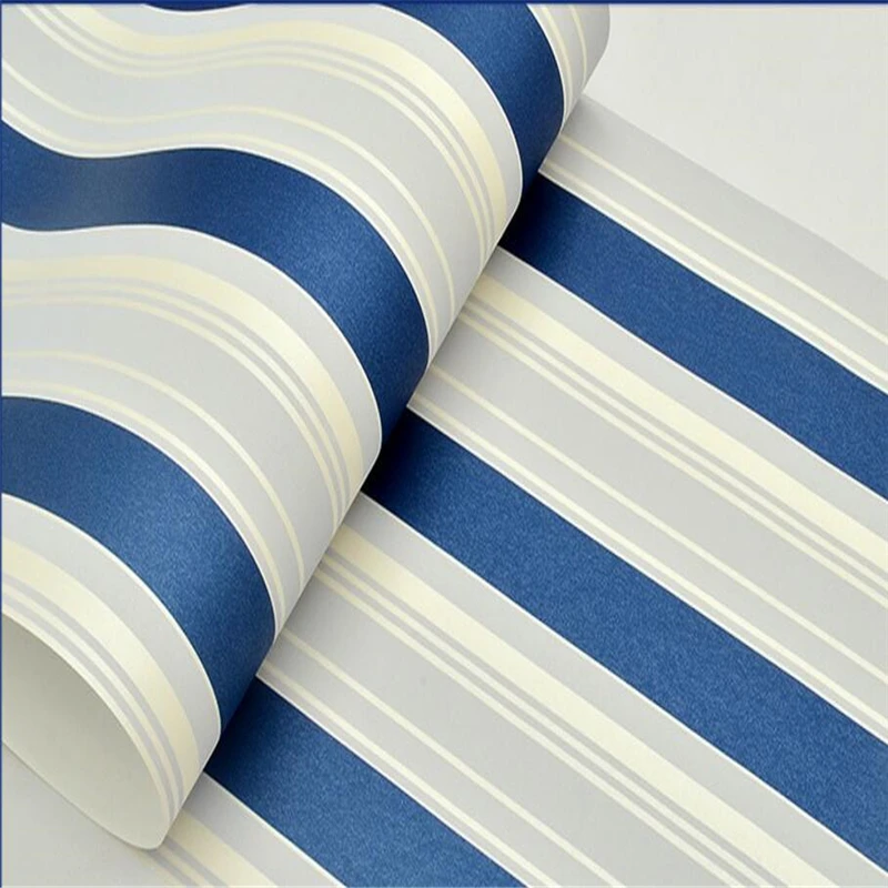 Wellyu средиземноморские синие вертикальные полосы нетканые самоклеющиеся обои ТВ